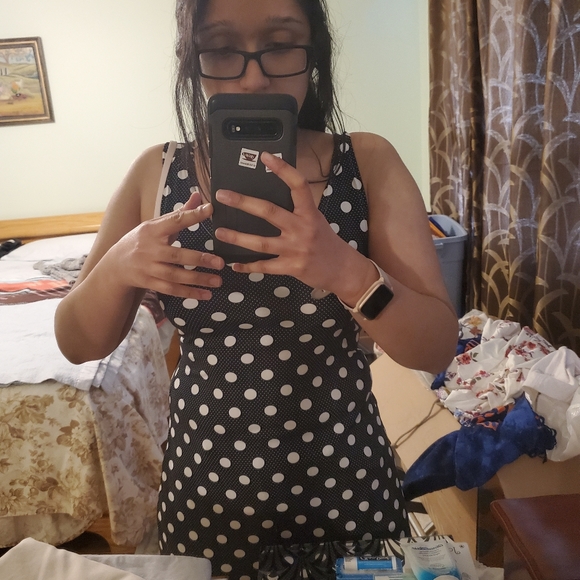 Black and white polka dot dress - Picture 3 of 3